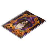 Carnet Épouvantable chien tibétain Spaniel Halloween Sorc (Côté gauche)