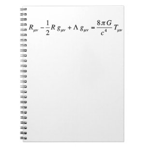 Carnet équation de champ Einstein de la relativité généra