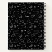 Carnet Équations en mathématiques et symboles noirs et bl (Dos)