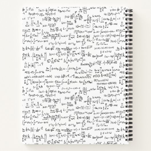 Carnet Équations mathématiques écrites à la main // (Dos)