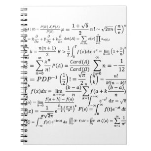 Carnet équations mathématiques et formules