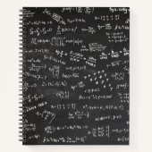 Carnet Équations Mathématiques Tableau Noir Formules Spir (Devant)