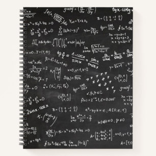 Carnet Équations Mathématiques Tableau Noir Formules Spir