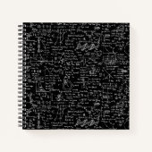 Carnet Equations Physique sur Noir // (Devant)