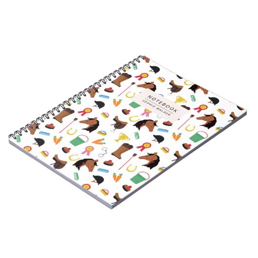 Carnet Equestrian Horse Pattern Notebook (Côté gauche)