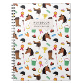 Carnet Equestrian Horse Pattern Notebook (Devant)