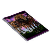 Carnet Equine Dévotion coucher de soleil chevaux~carnet (Côté Droit)