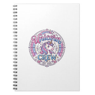 Carnet Équipage de licorne impression ludique à la demand