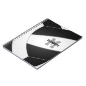 Carnet équipe blanche noire couleurs filles garçons volle (Côté gauche)