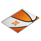 Carnet équipe blanche orange couleurs filles garçons bask (Côté gauche)