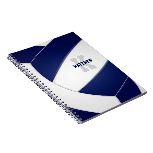 Carnet équipe bleu marine sports filles volley-ball (Côté Droit)