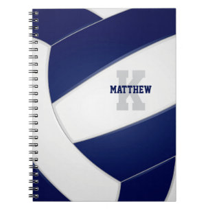 Carnet équipe bleu marine sports filles volley-ball
