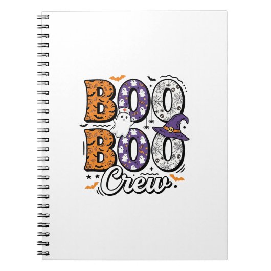 Carnet Équipe Boo infirmière Halloween conception de t-sh (Devant)