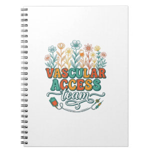 Carnet Équipe d'accès vasculaire Floral Conception de che