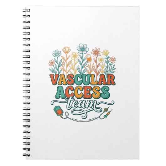 Carnet Équipe d'accès vasculaire Floral Conception de che (Devant)