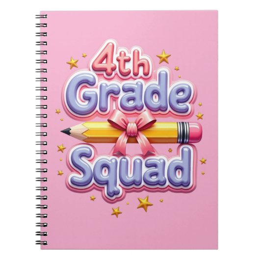 Carnet Équipe de 4e année de retour à l'école (Devant)