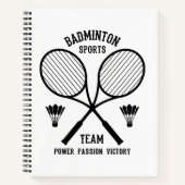 Carnet Équipe de badminton (Devant)