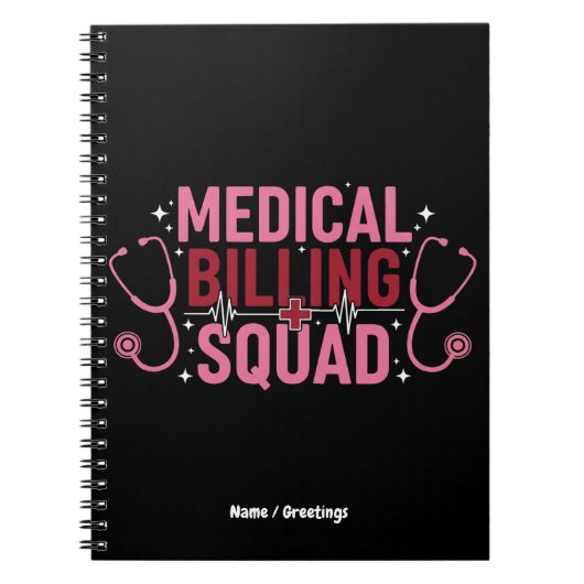 Carnet Équipe de facturation médicale drôle Cadeau de spé (Devant)