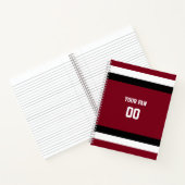 Carnet Équipe de football rouge et noir Spiral (Intérieur)