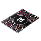 Carnet Équipe de joueur de tennis Nom personnalisé monogr (Côté gauche)