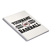 Carnet Équipe de joueurs de baseball rétro personnalisés (Côté Droit)
