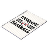 Carnet Équipe de joueurs de baseball rétro personnalisés (Côté gauche)