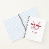 Carnet Équipe de mariée ajoutez le nom monogramme demoise (Intérieur)