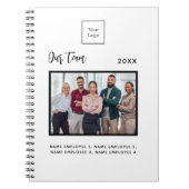 Carnet Équipe de photos d'entreprise nom blanc (Devant)