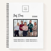 Carnet Équipe de photos d'entreprise nom blanc (Devant)