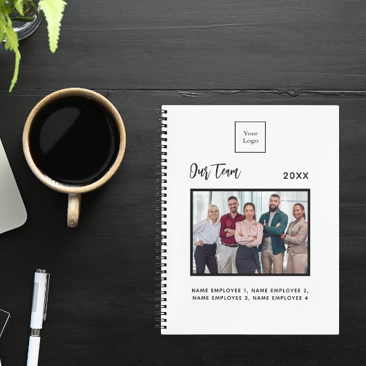 Carnet Équipe de photos d'entreprise nom blanc