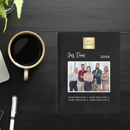Carnet Équipe de photos d'entreprise nom noir