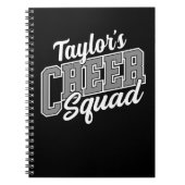 Carnet Équipe de pom-pom girls personnalisée NOM École Va (Devant)