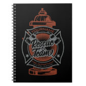 Carnet Equipe de Secourt de pompier AJOUTER UN NOM À L'Hy (Devant)