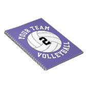 Carnet Équipe de volleyball Nom et joueur Jersey Nombre S (Côté Droit)