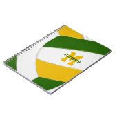 Carnet équipe d'or vert couleurs filles garçons volley (Côté gauche)