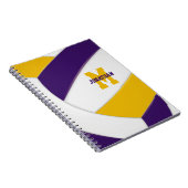 Carnet équipe d'or violet couleurs filles garçons volley- (Côté Droit)