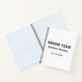 Carnet Équipe du marié nom du garçon d'honneur date enter (Intérieur)