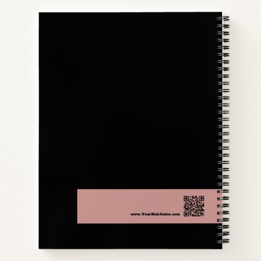 Carnet Équipe Image Coiffeur Black Pink Promotionnel (Dos)
