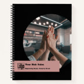 Carnet Équipe Image Coiffeur Black Pink Promotionnel (Devant)