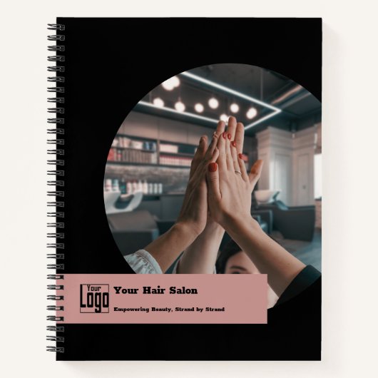 Carnet Équipe Image Coiffeur Black Pink Promotionnel (Devant)