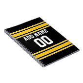 Carnet Équipe Jersey avec nom et numéro personnalisés (Côté Droit)