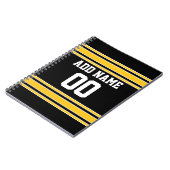 Carnet Équipe Jersey avec nom et numéro personnalisés (Côté gauche)