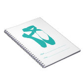Carnet Équipe Pointe Ballet Aqua (Côté Droit)