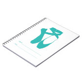 Carnet Équipe Pointe Ballet Aqua (Côté gauche)