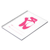 Carnet Équipe Pointe Ballet Neon Pink (Côté gauche)