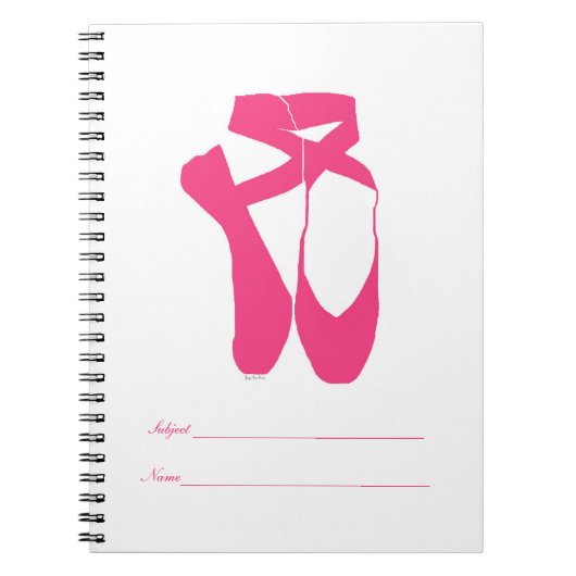 Carnet Équipe Pointe Ballet Neon Pink (Devant)