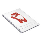 Carnet Équipe Pointe Ballet Rouge Tartan (Côté Droit)