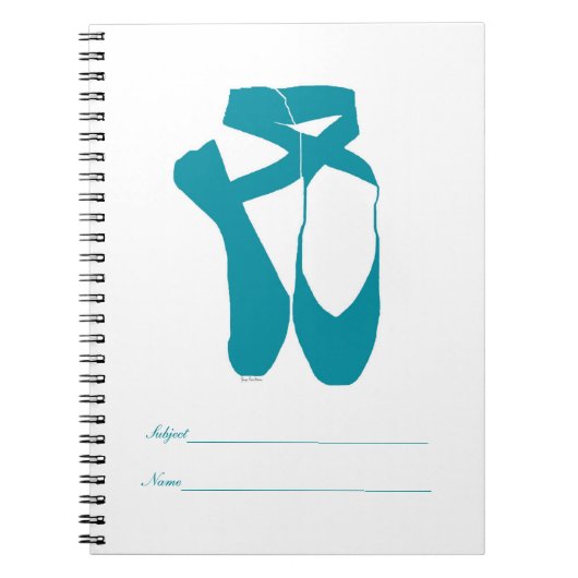 Carnet Équipe Pointe Ballet Turquoise (Devant)