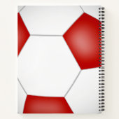 Carnet équipe rouge blanc couleurs garçons filles footbal (Dos)