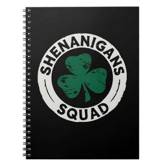 Carnet Équipe Shenanigans Trèfle de la Saint-Patrick (Devant)